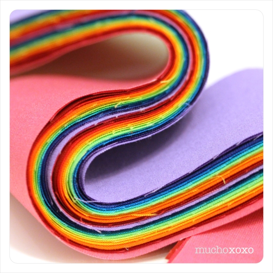 Rainbow Fabric Strips